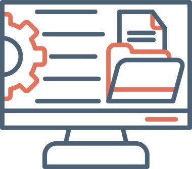 Web geliştirme simgesi, vektör illüstrasyonu basit tasarım