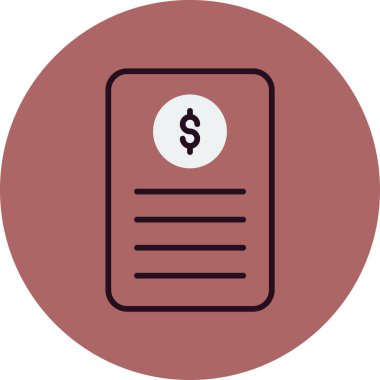 Bill simgesi, vektör illüstrasyonu basit tasarım