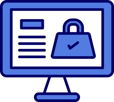 Çevrimiçi Dükkan simgesi vektör çizimi