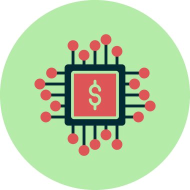 Çip simgesi vektör illüstrasyon tasarımı