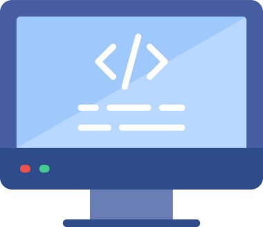 bilgisayar simgesi, vektör illüstrasyonu basit tasarım