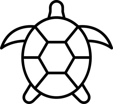 Kaplumbağa. Web simgesi basit illüstrasyon