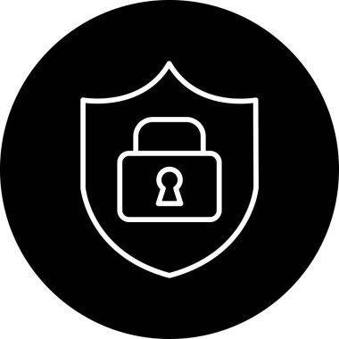 güvenlik simgesi vektör illüstrasyonu  