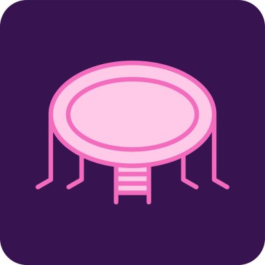 trambolin ikon vektör çizimi  