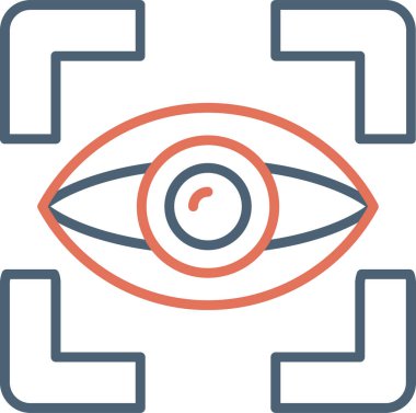 Göz takibi. Web simgesi basit illüstrasyon 