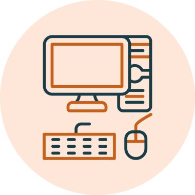 bilgisayar simgesi, vektör illüstrasyonu basit tasarım