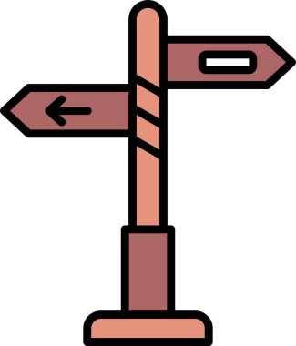 ok yönü yol ikon vektör çizimi