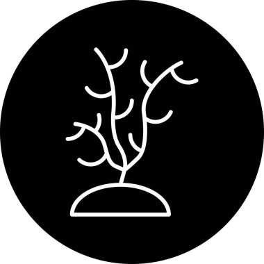 Mercan Ağı simgesi, basit vektör illüstrasyonu 