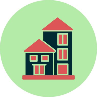 Evler. Web simgesi basit illüstrasyon 