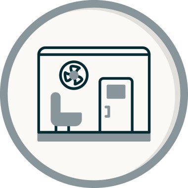 Tuvalet web simgesi, basit vektör illüstrasyonu