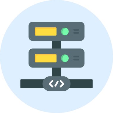 Arka uç. Web simgesi vektör illüstrasyonu