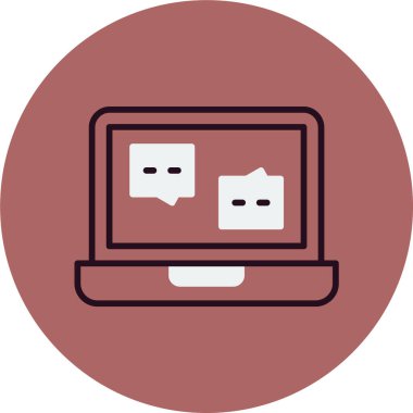 Sohbet mesajı vektör illüstrasyonu