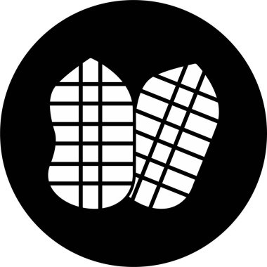 Yer fıstığı web simgesi, vektör illüstrasyonu