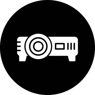 Projektör. Web simgesi basit illüstrasyon