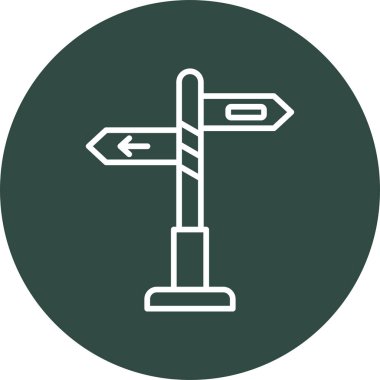 ok yönü yol ikon vektör çizimi