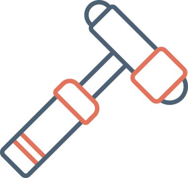 Çekiç ağı simgesi, basit vektör illüstrasyonu 