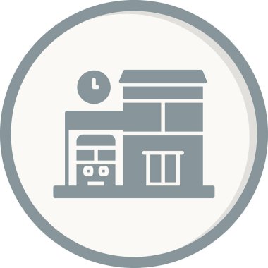 bus durağı web simgesi basit illüstrasyon