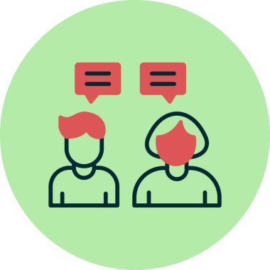 Diyalog baloncukları, iletişim konsepti, vektör illüstrasyonu