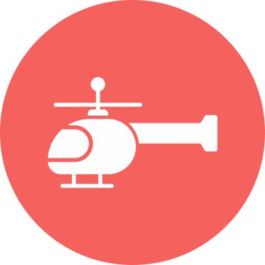 Helikopter. Web simgesi basit illüstrasyon