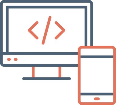 Cihazlar. Web simgesi vektör illüstrasyonu