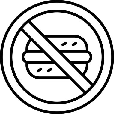 Fast food ikonu vektör çizimi yok 