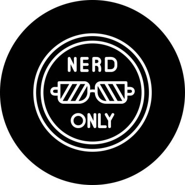 Sadece İnek metin simgesi, vektör illüstrasyonu