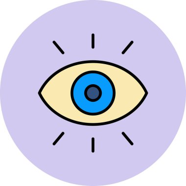 Göz düzlüğü simgesi, vektör çizimi 