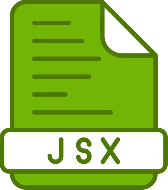 Jsx dosya biçimi vektör illüstrasyonu