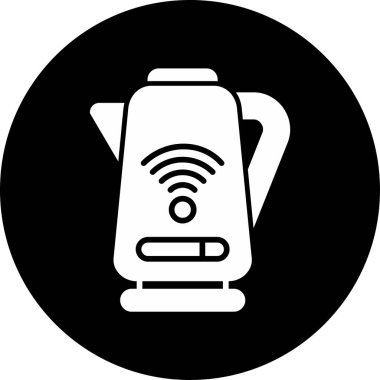 Elektrikli çaydanlık. Web simgesi basit illüstrasyon