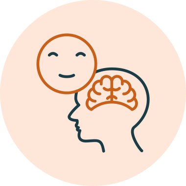 Mutluyum. Web simgesi basit illüstrasyon