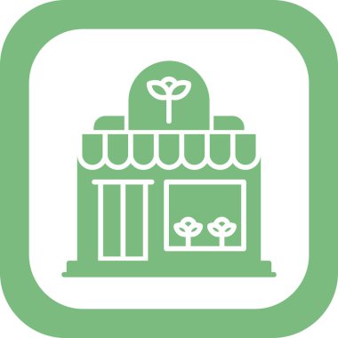 Çiçekçi simgesi basit bir illüstrasyon