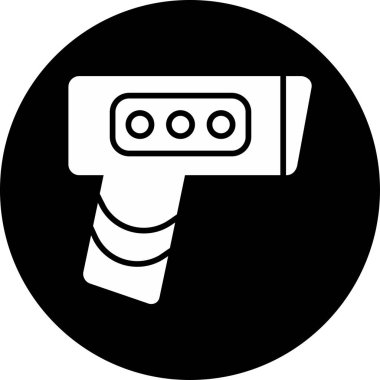 Termometre Silah Simgesi Vektör İllüstrasyonu