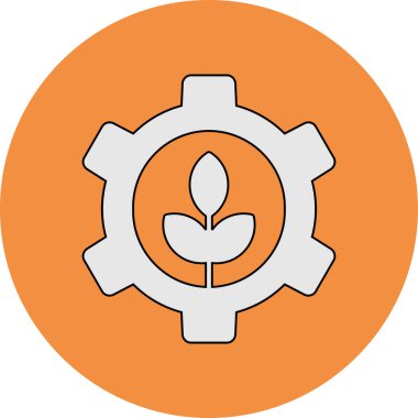 Bitki dişlide kalır. Web simgesi basit illüstrasyon 