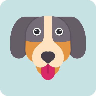 Tatlı Bernese Dağı karikatür köpeği, vektör çizimi 