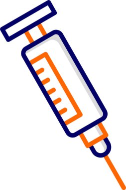 Şırınganın temel çizimi, tıbbi konsept