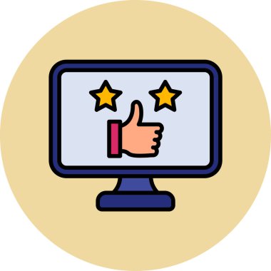 good review web icon vector illustration