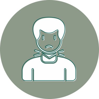 Tiroid. Web simgesi basit illüstrasyon