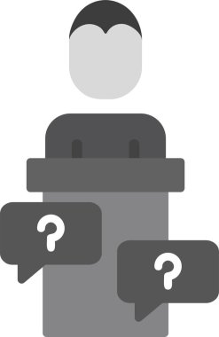 Soru web simgesi, vektör illüstrasyonu 