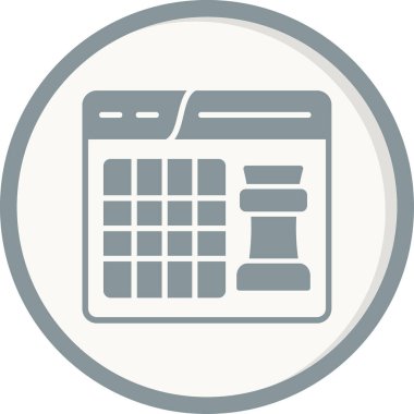 Satranç oyunu simgesi, vektör illüstrasyonu 