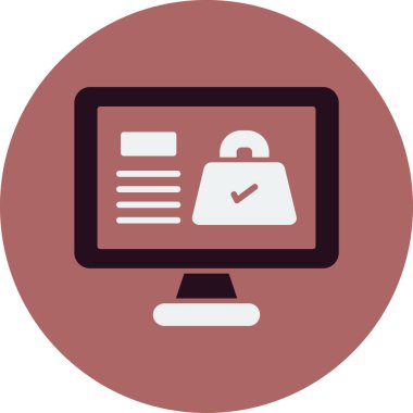 Çevrimiçi Dükkan simgesi vektör çizimi