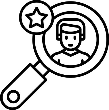 Adam alımı. Web simgesi basit illüstrasyon