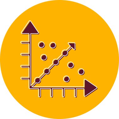 Regresyon ok grafiği büyüme simgesi