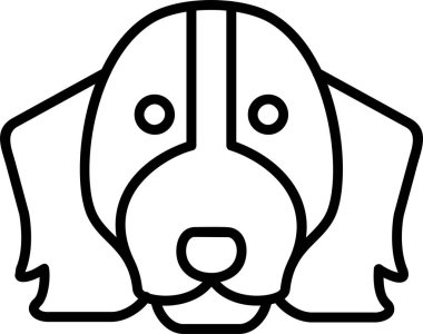 Springer Spaniel ikon vektör çizimi 