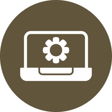 dizüstü bilgisayar simgesi, vektör illüstrasyonu basit tasarım