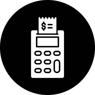 Pos terminal simgesi, vektör illüstrasyonu basit tasarım