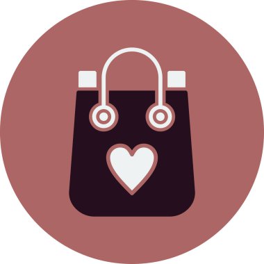 alışveriş çantası web simgesi, vektör çizim