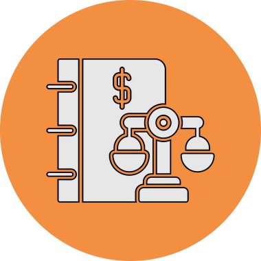 Hukuk Hizmetleri. Web simgesi basit illüstrasyon