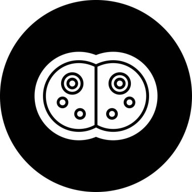 Basit Bakteri illüstrasyonunun vektör simgesi