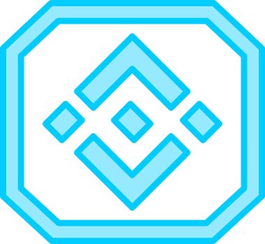 Binance madeni parası. Web simgesi basit illüstrasyon