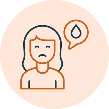 Üzücü. Web simgesi basit illüstrasyon 